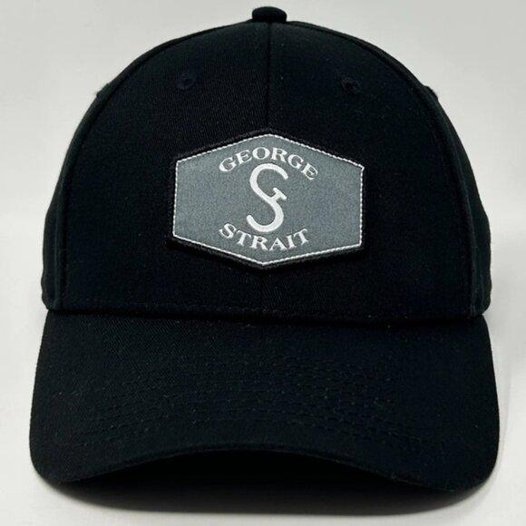 George Strait Hat Baseball Cap Country Western Music 6 Panel Adjustable Black - Picture 2 of 16